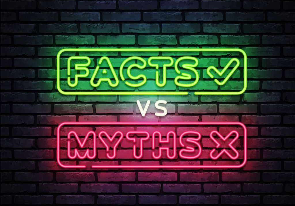 Facts vs Myths Neon Text. Facts vs Myths Neon Design Template Vector.